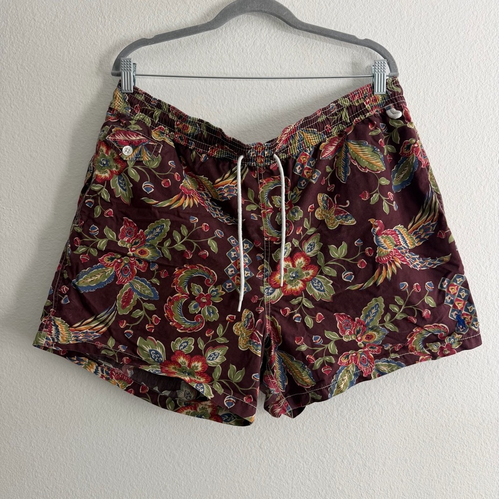 Vintage Polo Ralph Lauren Men’s Nature Floral Patterned Swim Trunks Size XL